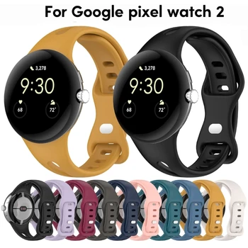 Съвместимост с Pixel Watch 2-лентов модерен регулируем силиконов моющийся каишка гривна Силикон Водоустойчив линия