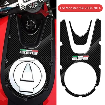 Тампон на резервоар на мотоциклет за Ducati Monster 696 2008-2014 Етикети Защитен стикер, стикер с резервоар 3D Carbon-look