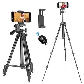 Телефонни Стативи за Мобилен Телефон 100 см Универсална Поставка за Видео-Статив с Bluetooth Selfie Remote Video Recording Photography Stand