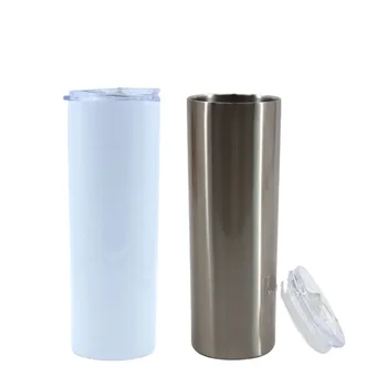 Термоизоляционный чаша от неръждаема стомана за поръчка, сублимационный една празна чаша на 20 грама с соломинкой от неръждаема стомана