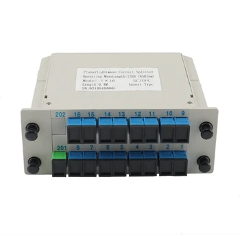 Тип поставяне на касета АД SC APC UPC Оптични влакна скоростна FTTH 1X16 АД Дърва Box