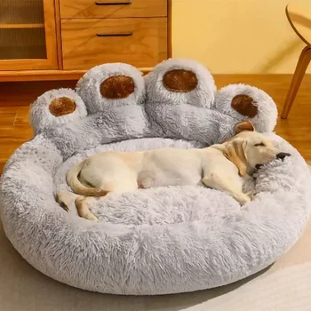 Топла зима разтегателен диван за кучета, плюшен будка за сън на малки, средни и големи кучета, удобно меко преносимо и моющееся гнездо за домашни любимци