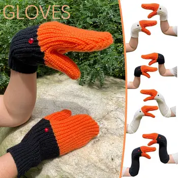 Топли плетени калъф за унисекс ръкавици, издръжливи творчески възли ръкавици, топли ръкавици с домашни любимци в целия пръст за есен-зима