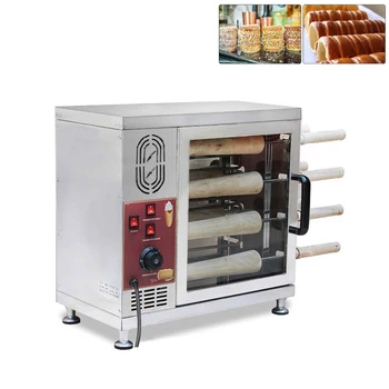 Унгарската машина Kurtos Kalacs, машина за печене на димоотводи, пещи за печене на сладкиши, машина за производство на сладолед от неръждаема стомана