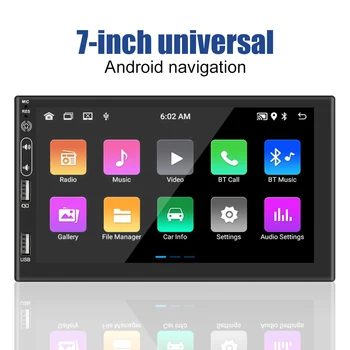 Универсален GPS WIFI Bluetooth 7-инчов Мултимедиен плеър за Видео Аудио Android 11 4-USB-Рефлексен линк Автомобилно радио-2 Din и FM-приемник