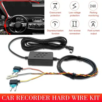 Универсален Блок Предпазители Hardwire Авто Записващо устройство 1.2 М Dash Cam Hard Wire Комплект с Кабел-Адаптер Micro USB Male to Mini Event