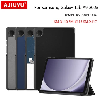 Устойчив на удари Детски Калъф За таблет Samsung Galaxy Tab A9 8,7 См SM-X110 SM-X115 SM-X117 2023, Панти Трикуспидалната калъф-поставка Funda