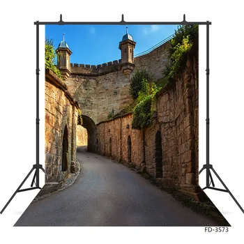 Фотофоны Old Castles Pathway за фото студио, винил тъканни декори, реквизит за детски фотосесии портретных