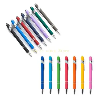 Химикалка писалка с връх на Писеца, 7шт Химикалки Clicks, Стилус за Сензорни екрани, Химикалка писалка стилус 2 в 1 Point Pen D0UA