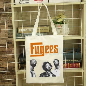 Хип-хоп групата The Fugees Score Пазарска Чанта Bolsas De Tela За Пазаруване В Хранителни Магазини Джутовая Чанта Памучен Чанта Jute Sacola Reciclaje