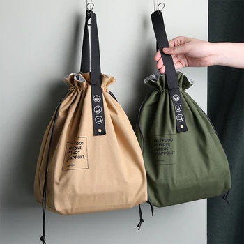 Холщовая чанта за обяд Bento Бокс Чанта уличен преносим контейнер за пикник Ученически пособия за съхранение на пресни продукти Чанта-тоут Аксесоари