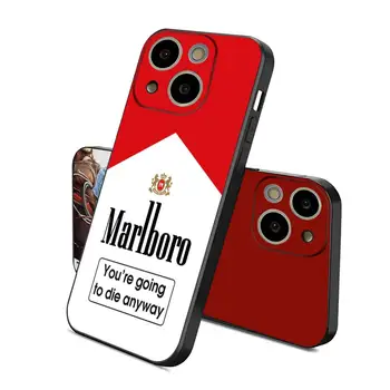 Цигара-M-Marlboros Калъф За телефон 14 Pro Max За Iphone 15 13 12 Mini 11 Xr Xs X Pro Max 8 7 Plus на Делото