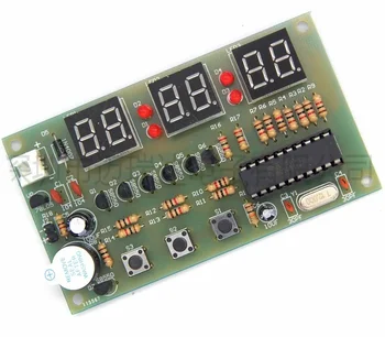 Цифров Часовник DIY Комплект 6 Бита C51 AT89C2051 Чип Електронен Будилник Kit FR-4 Печатна Платка с един сигнал Learing Комплект за Arduino