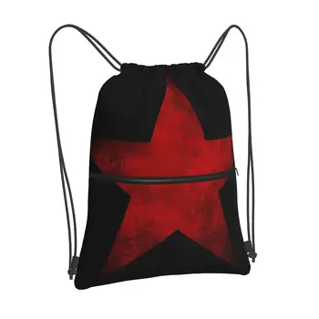 Цървена Звезда Зимния Войник Чанти На съвсем малък Раници Аниме Шнур За Мъже Клас За Момичета Американски ретро Дизайн, Класически Стръмен