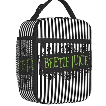 Чанта за обяд с изолация Beetlejuice от филм на ужасите Тим Бъртън за жени, преносим охладител, термобокс за bento, Деца, ученици