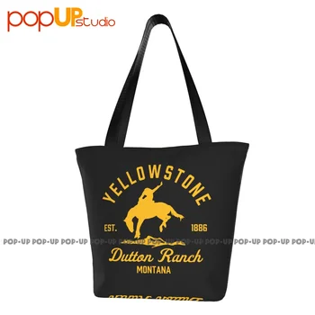Чанти за телевизионно шоу Yellowstone Bucking Bronco Horse Дътън Ranch Монтана, скъпа чанта за пазаруване, чанта за продукти