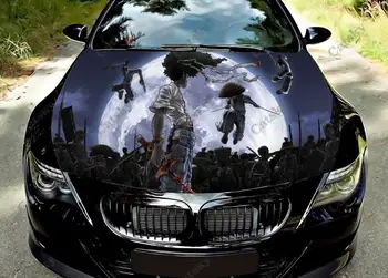 Японски афро-Самурайски автомобилен капак Предпазва виниловую фолио, стикер, Автоаксесоари, украса на капачката на двигателя за оф-роуд пикап