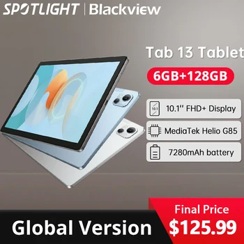 【Световната премиера на】 Blackview Tab 13 Tablet pc MTK Хелио G85 Восьмиядерный 6 + GB 128 GB 7280 ма, 13-мегапикселова Камера 10,1 